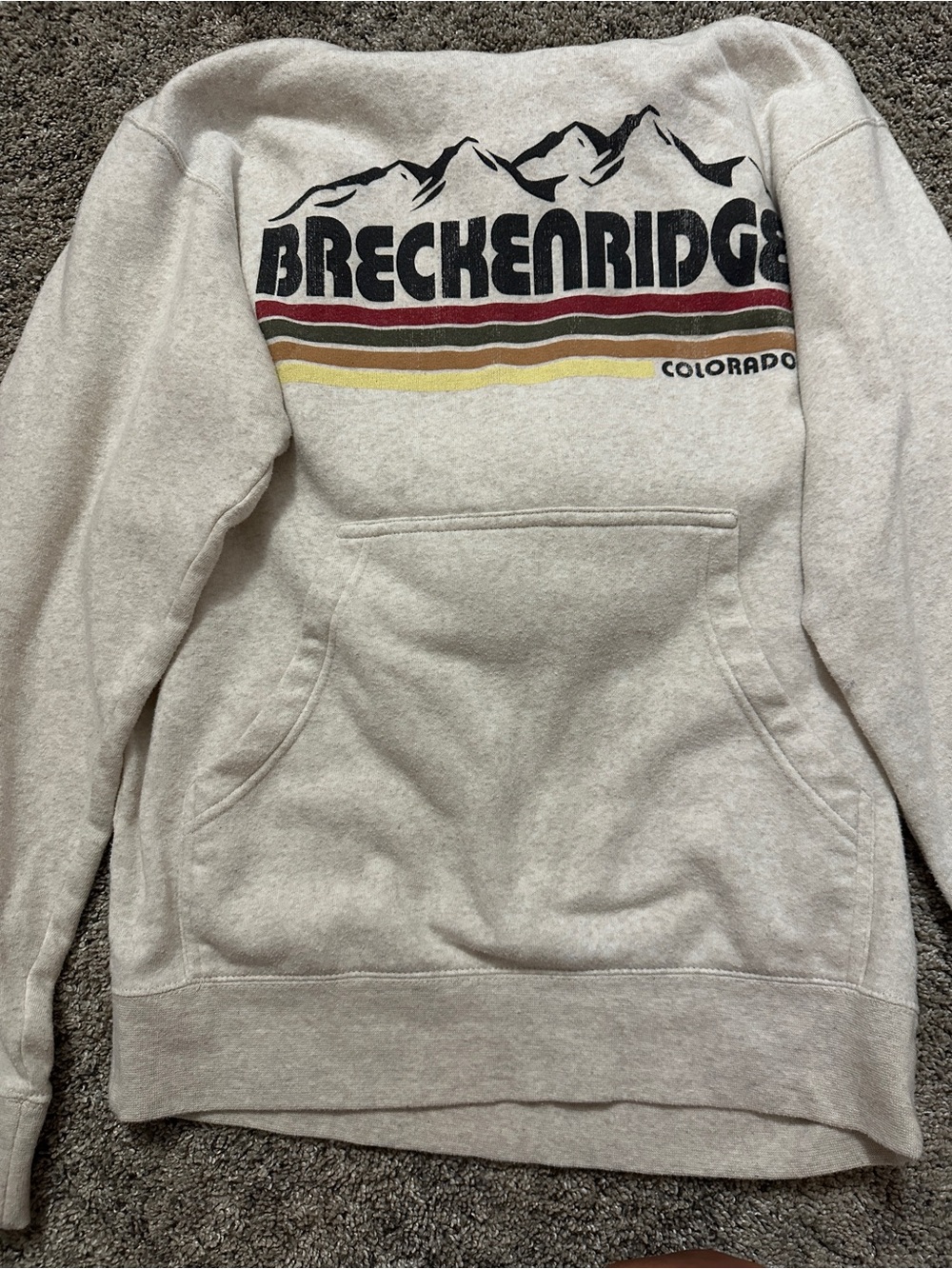 TechStyles Cream Hoodie with Drawstring